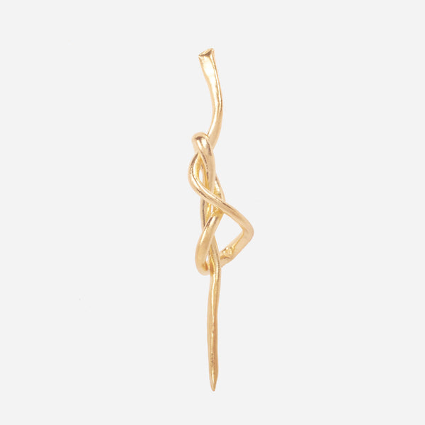 Tinicoterie Enigma Drop Earring in gold vermeil on silver - front view