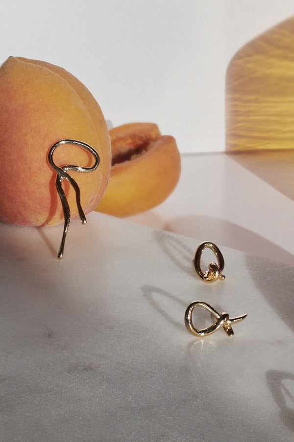 Tinicoterie Gold-Plated Silver Earrings - Confluence, Nodus I, Nodus II