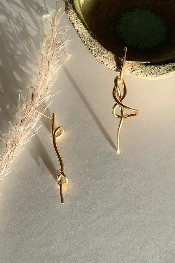 Tinicoterie Gyre & Enigma Gold-plated Silver Stud Earring Set