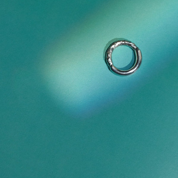 Rough/Smooth Unisex Ring - Sterling Silver - TiniCoterie
