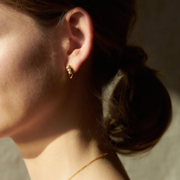 Glacé Stud Earring No.5 - Gold Vermeil Sterling Silver - TiniCoterie