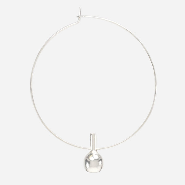 Tsurukubi Vase Hoop Earrings - Sterling Silver - TiniCoterie