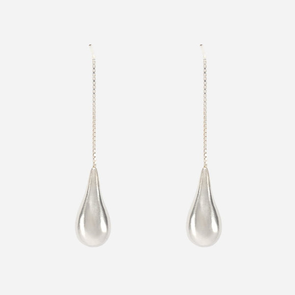 Weight-of-a-Tear Earrings - Sterling Silver - TiniCoterie