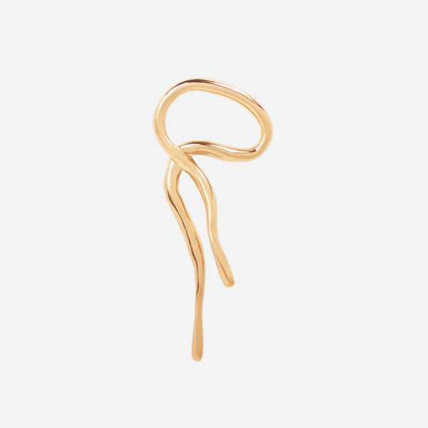 Tinicoterie Confluence Drop Earring  in gold vermeil on silver - front view