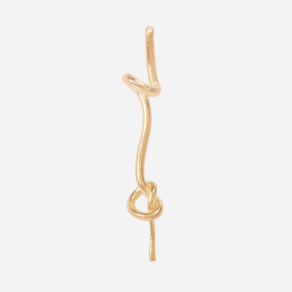Tinicoterie Gyre Diamond Drop Earring in gold vermeil on silver - front view