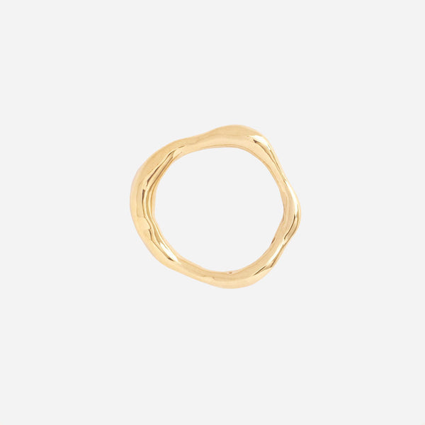 Tinicoterie Bria Ring in gold vermeil on sterling silver - top view
