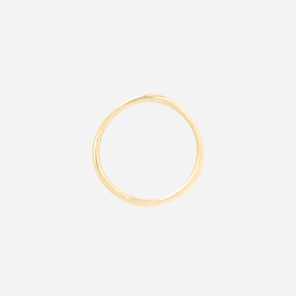 Tinicoterie Ember Ring in 9ct solid yellow gold - top view