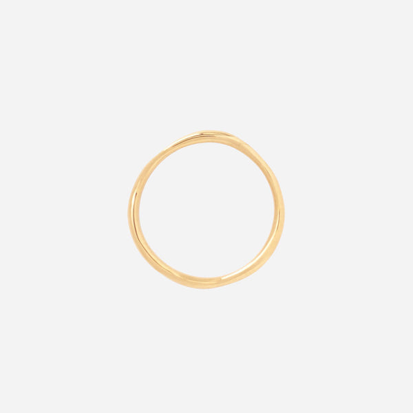 Tinicoterie Ember Ring in gold vermeil on sterling silver - top view