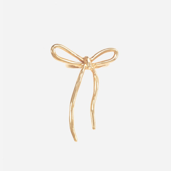 Fluid Bow Ring - Gold Vermail - TiniCoterie