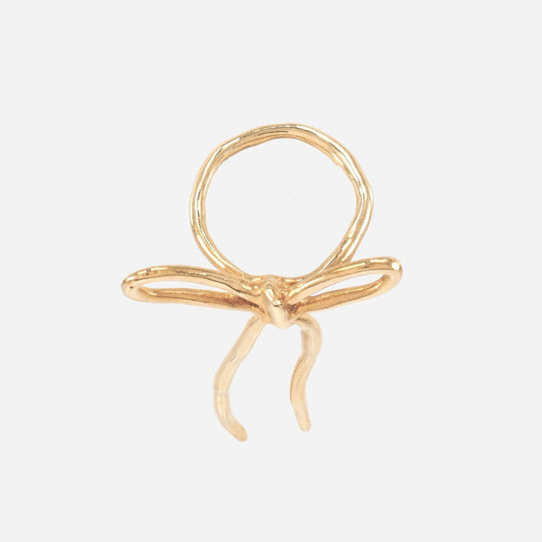 Fluid Bow Ring - Gold Vermail - TiniCoterie
