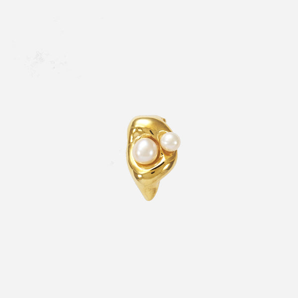 Glacé Stud Earring No.2 - Gold Vermeil Sterling Silver - TiniCoterie