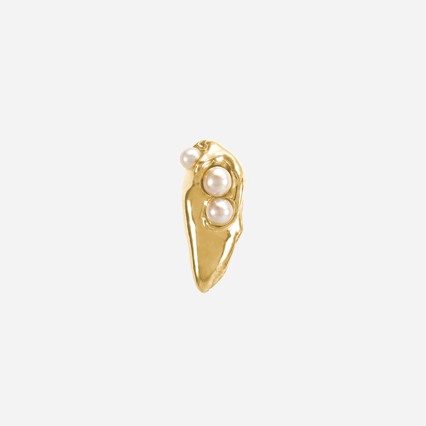 Glacé Stud Earring No.5 - Gold Vermeil Sterling Silver - TiniCoterie