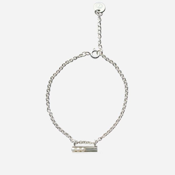 Tinicoterie Let It Roll Pearl Bracelet in Sterling Silver - Product Shot