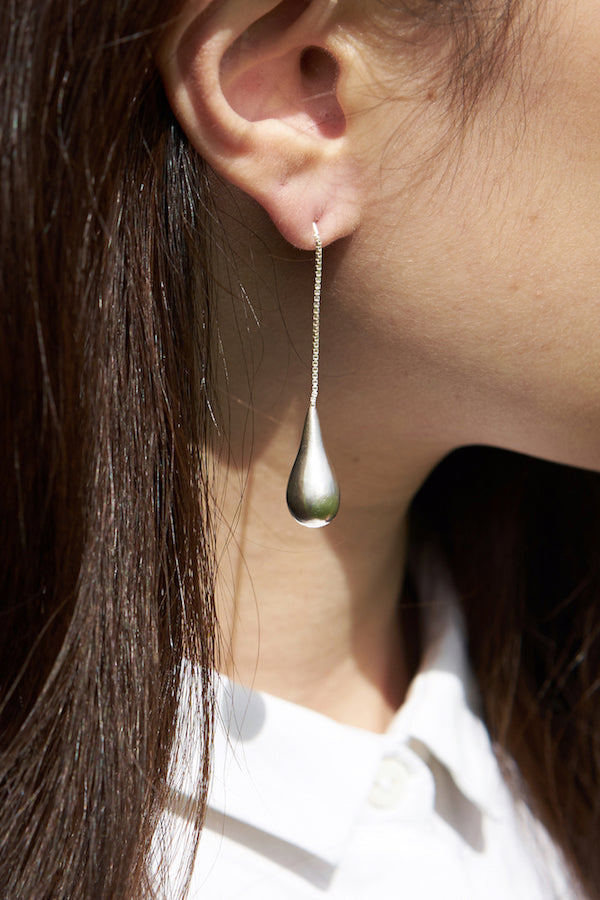 Weight-of-a-Tear Earrings - Sterling Silver - TiniCoterie
